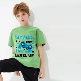 Boys Clothing T-shirts Sweaters Birthday Boy Time To Level Up Gamepad Boy Tops