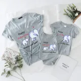 Mommy and Me Tshirt Baby Bodysuit Happy Mother's Day Name Custom T-shirts