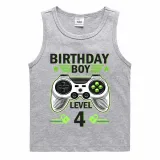 Boys Clothing T-shirts Sweaters Custom Birthday Celebration Cartoon Gamepad Boy Tops