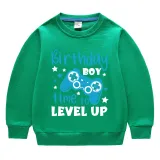 Boys Clothing T-shirts Sweaters Birthday Boy Time To Level Up Gamepad Boy Tops