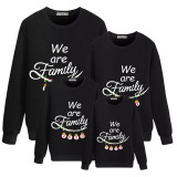 Family Christmas Multicolor Matching Sweater We Are Family Pendant Plus Velvet Pullover Hoodies