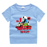 Toddler Kids Boy Thomas No.1 Train Team Cotton T-shirts