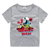 Toddler Kids Boy Thomas No.1 Train Team Cotton T-shirts