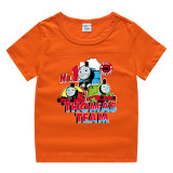 Toddler Kids Boy Thomas No.1 Train Team Cotton T-shirts