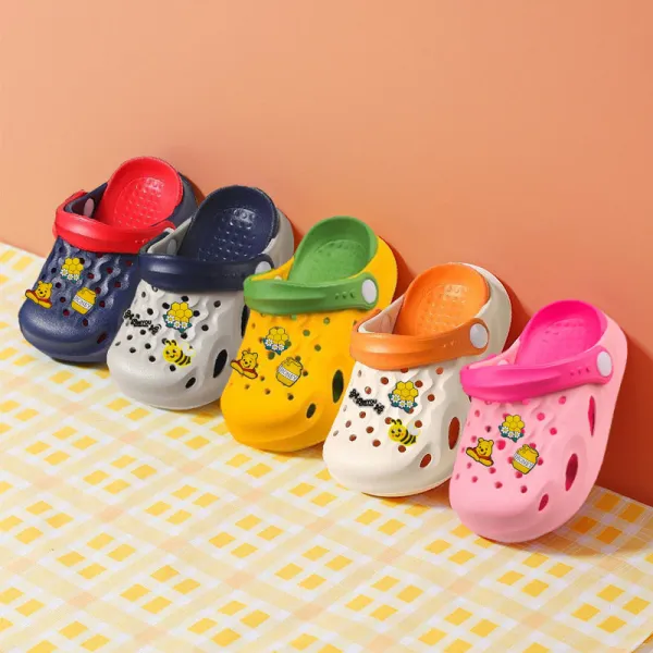 Toddler Kids Summer Slipper Cartoon Honey Bee Accessories Clog Slipper