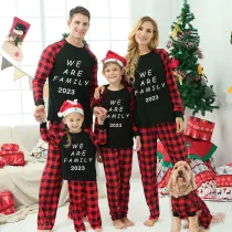 2023 Christmas Matching Family Pajamas Exclusive We Are Family Black Pajamas Set