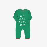 2023 Christmas Matching Family Pajamas Exclusive We Are Family Green Stripes Pajamas Set