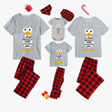 Family Matching Pajamas Exclusive Design I Just Really Like Penguins Ok Gray Short Long Pajamas Set