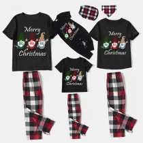 Christmas Matching Family Pajamas HO HO HO Merry Christmas Gnomies Black Short Pajamas Set