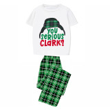 Christmas Matching Family Pajamas Plaids Hat You Serious Clark Green Pajamas Set