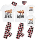 Family Matching Pajamas Exclusive Design My Spirit Animal White Short Long Pajamas Set