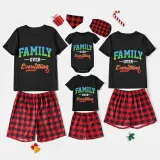 Family Matching Pajamas Exclusive Design Family Over Everthing Black And Red Plaid Pants Pajamas Set
