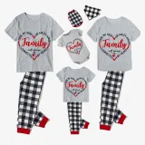 Family Matching Pajamas Exclusive Design Side By Side Or Miles Apart Family Will Always Be Connected By Heart Gray Short Long Pajamas Set