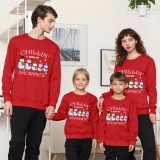 Family Matching Christmas Tops Exclusive Design Chillin with Five Snowmies Family Christmas Sweatshirt