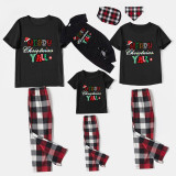 Christmas Matching Family Pajamas Merry Christmas Y'll Short Black Pajamas Set