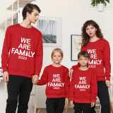 Family Matching Christmas Tops Exclusive Design Luminous 2023 We are Family Family Christmas Sweatshirt