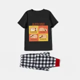 Family Matching Pajamas Exclusive Design Sloth Yoga Black Pajamas Set