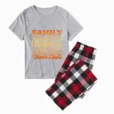 Family Matching Pajamas Exclusive Design Family Where Life Begins And Love Never Ends Gray Short Long Pajamas Set