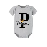 Family Matching Pajamas Exclusive Design King Prince Princess Queen Gray Short Long Pajamas Set
