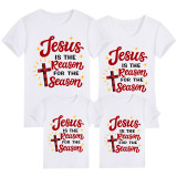 Family Matching Christmas Tops Exclusive Design Jesus Is The Reason For The Season Family Christmas T-shirt