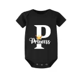 Family Matching Pajamas Exclusive Design King Prince Princess Queen Black Pajamas Set