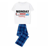 Family Matching Pajamas Exclusive Design Monday Error Loading Blue Plaid Pants Pajamas Set