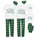 Christmas Matching Family Pajamas We Are Family Together Green Plaids Pajamas Set