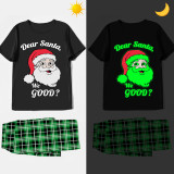 Christmas Matching Family Pajamas Luminous Glowing Dear Santa We Good Black Short Pajamas Set