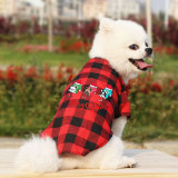 Christmas Design HO HO HO Bulldogs Christmas Dog Cloth with Scarf