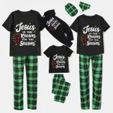 Christmas Matching Family Pajamas Jesus Is The Reason For The Season Black Short Pajamas Set