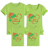 Family Matching Christmas Tops Exclusive Design Merry Christmas Mouse Hat Family Christmas T-shirt