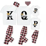 Family Matching Pajamas Exclusive Design King Prince Princess Queen White Short Long Pajamas Set