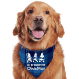 Christmas Design Pet Scarf Three Gnomies Dog Cloth