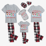 Christmas Matching Family Pajamas Chillin with Five Snowimes Gray Short Pajamas Set
