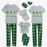 Christmas Matching Family Pajamas HO HO HO Gnomies Gray Short Pajamas Set