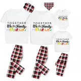 Family Matching Pajamas Exclusive Design Together We Are Family White Short Long Pajamas Set