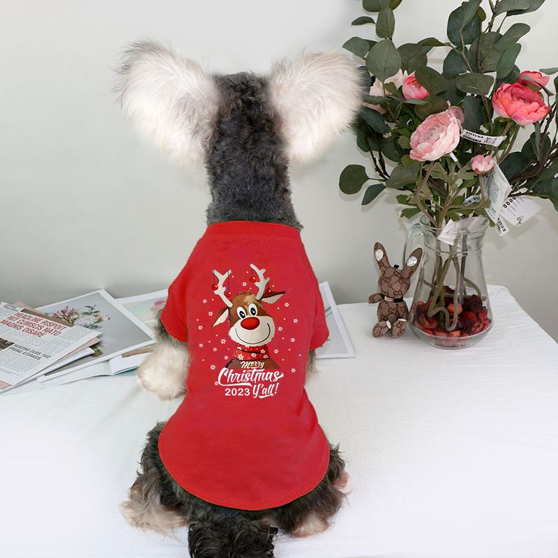 Christmas Design Snowflake Deer Christmas Dog Cloth with Scarf