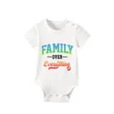 Family Matching Pajamas Exclusive Design Family Over Everthing White Short Pajamas Set