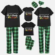 Family Matching Pajamas Exclusive Design Together We Are Family Black Pajamas Set