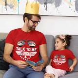 Father's Day Matching Clothing Top Father-kids Talk To Me Goose Family T-shirts