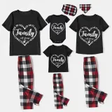 Family Matching Pajamas Exclusive Design Side By Side Or Miles Apart Family Will Always Be Connected By Heart Black Pajamas Set