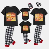 Family Matching Pajamas Exclusive Design Sloth Yoga Black Pajamas Set