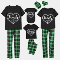 Family Matching Pajamas Exclusive Design Side By Side Or Miles Apart Family Will Always Be Connected By Heart Black Pajamas Set