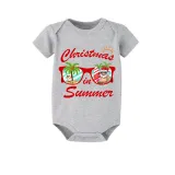 Christmas Matching Family Pajamas Holiday Christmas Summer Short Gray Pajamas Set