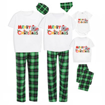 Christmas Matching Family Pajamas Merry Christmas Koala Green Plaids Pajamas Set