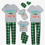 Family Matching Pajamas Exclusive Design Family Over Everthing Green Plaid Pants Pajamas Set
