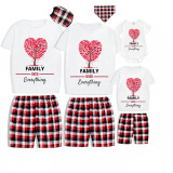 Family Matching Pajamas Exclusive Design Family Over Everthing Tree White Short Pajamas Set