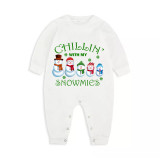 Christmas Matching Family Pajamas Chillin with Five Snowimes White Top Pajamas Set