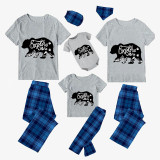 Family Matching Pajamas Exclusive Design Explore More Bear Blue Plaid Pants Pajamas Set