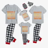 Family Matching Pajamas Exclusive Design Family Where Life Begins And Love Never Ends Gray Short Long Pajamas Set